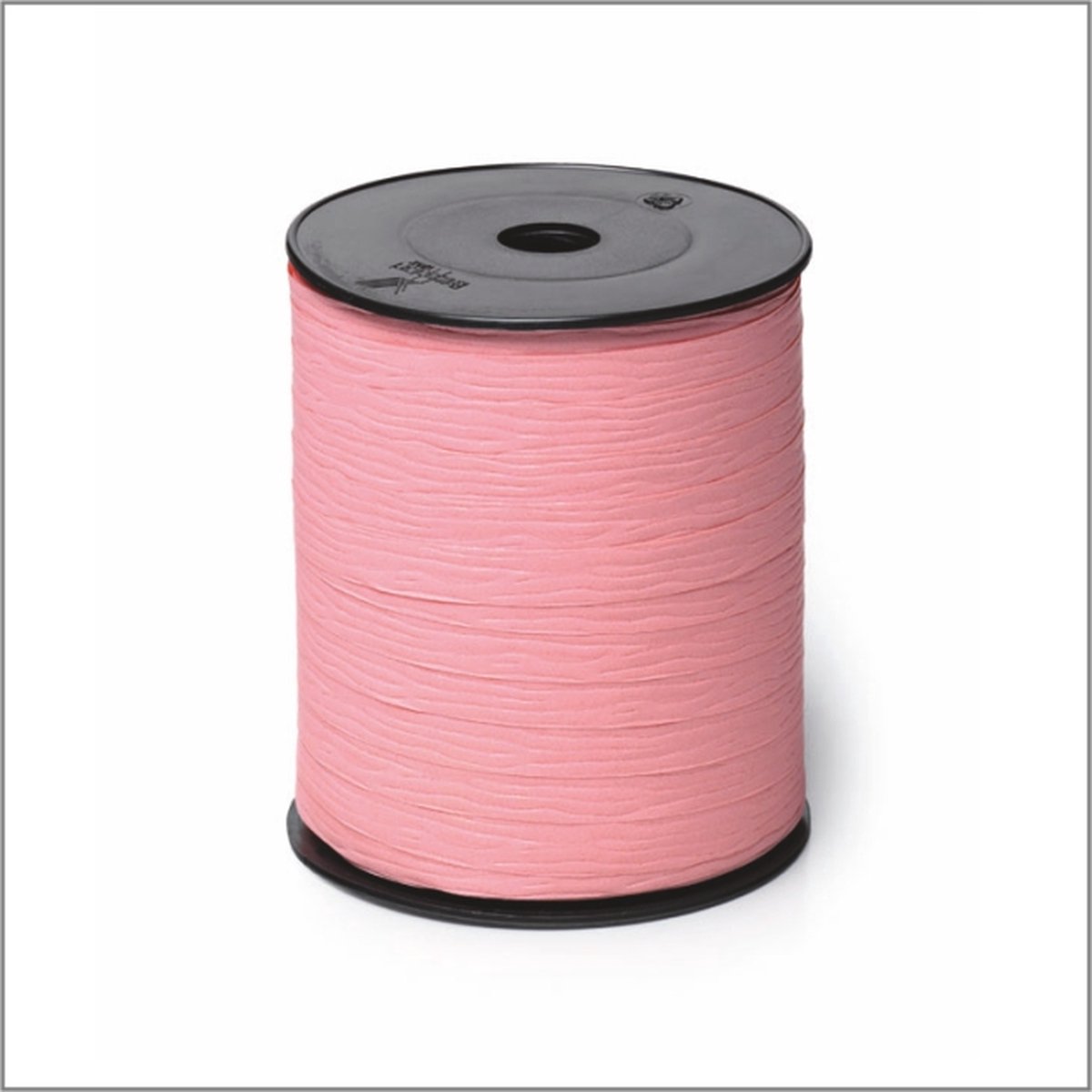 Paperlook lint | Krullint | cadeaulint | met relief - BABY ROZE – rol van 10mm x 250 meter